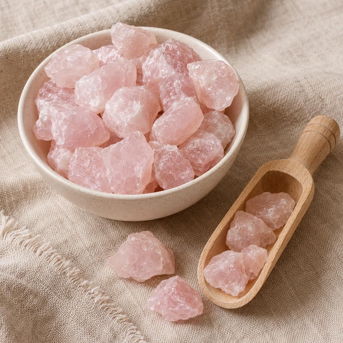 Rose Quartz Rough Rocks (Support Emotional and Boost Feelings Of Peace)  DestGlow