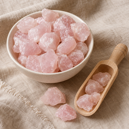 Rose Quartz Rough Rocks (Support Emotional and Boost Feelings Of Peace)  DestGlow