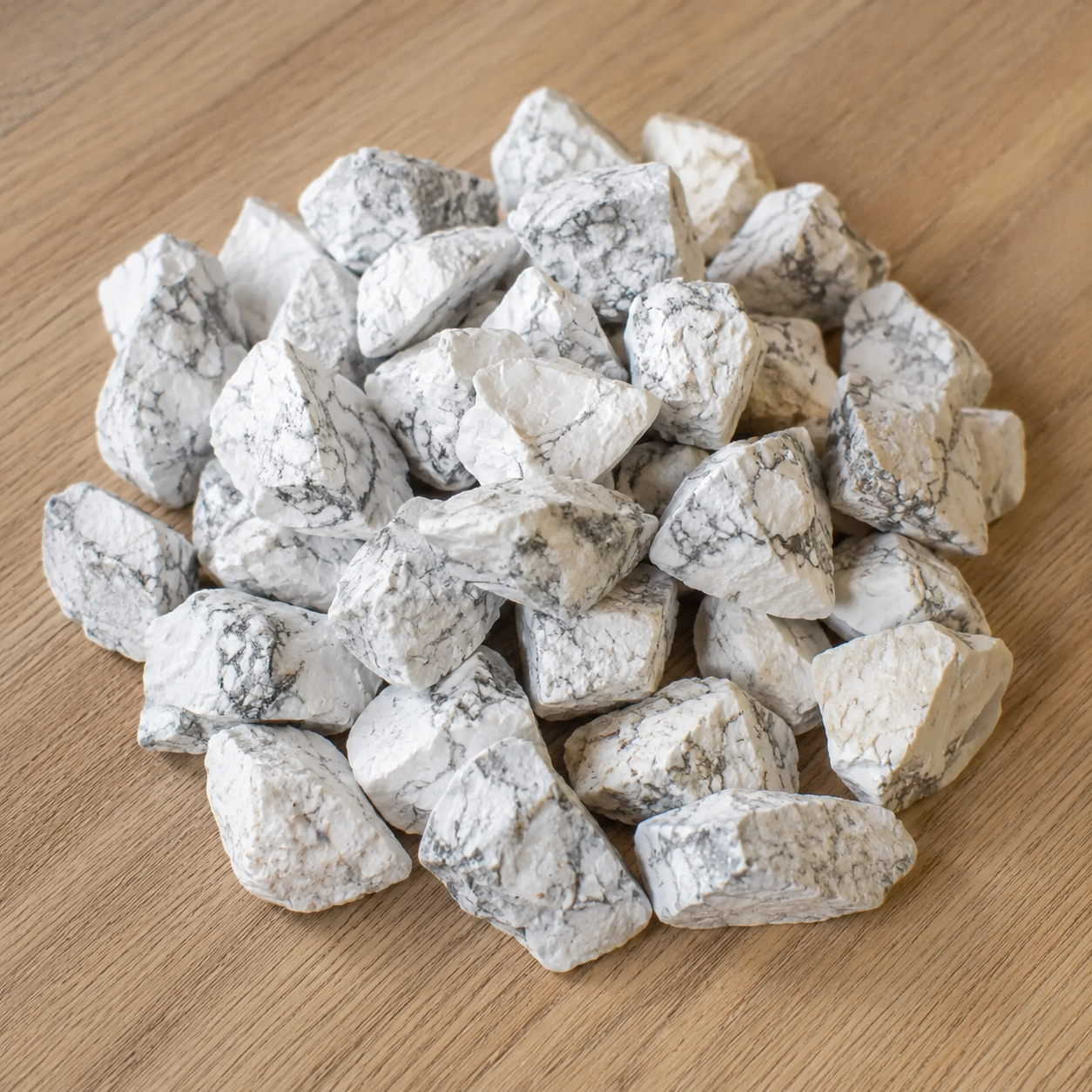Howlite Rough Rocks (Strength and Stress Relief)  DestGlow