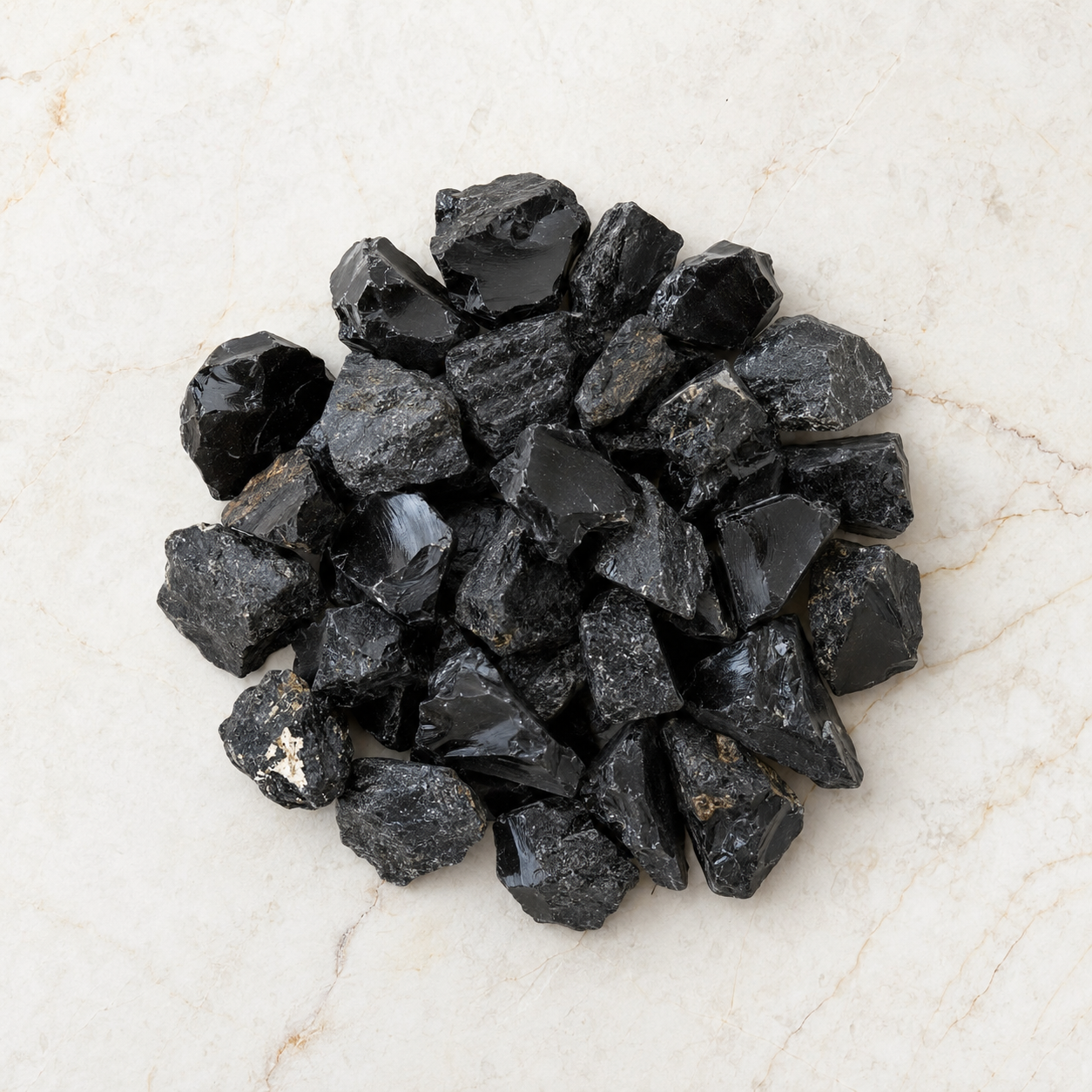 Black Obsidian Rough Rocks (Detoxification and Encouraging Personal Growth)  DestGlow