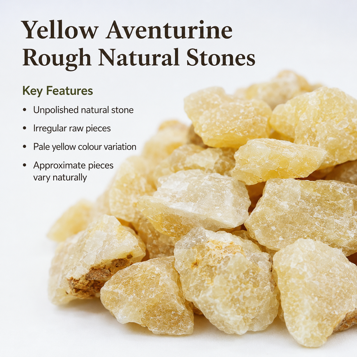 Yellow Aventurine Rough Rocks (Power and Weight Control)  DestGlow