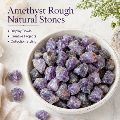 Raw Amethyst Rough Rocks (Serenity and Calm)  DestGlow