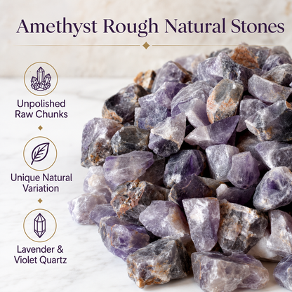 Raw Amethyst Rough Rocks (Serenity and Calm)  DestGlow