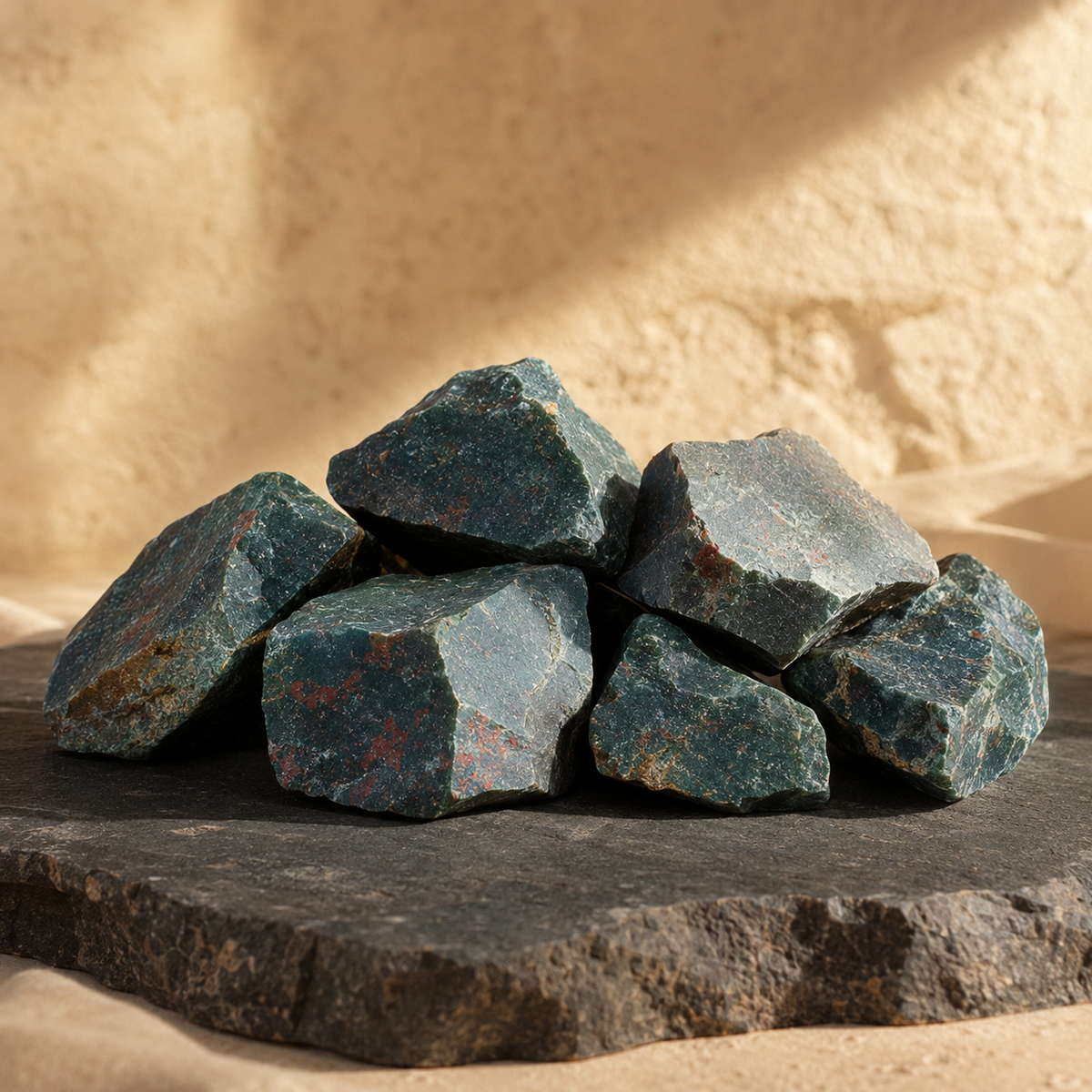 Bloodstone Rough Rocks (Grounding and Protecting)  DestGlow