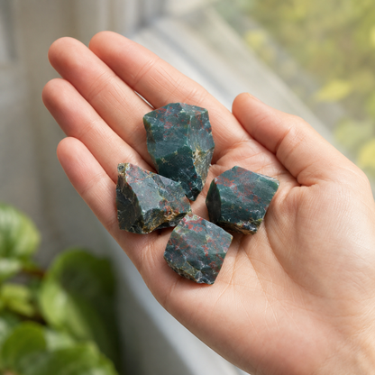 Bloodstone Rough Rocks (Grounding and Protecting)  DestGlow