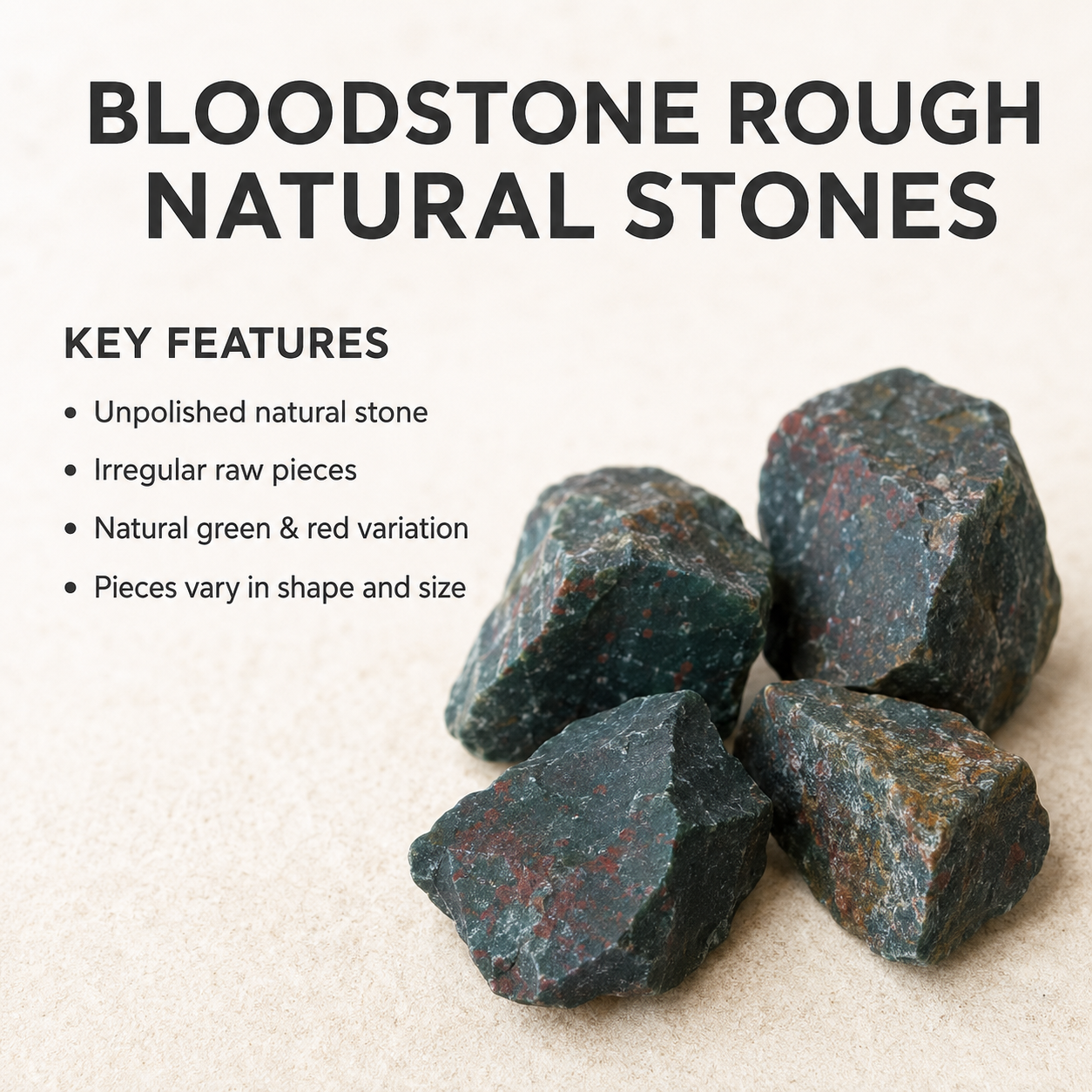 Bloodstone Rough Rocks (Grounding and Protecting)  DestGlow