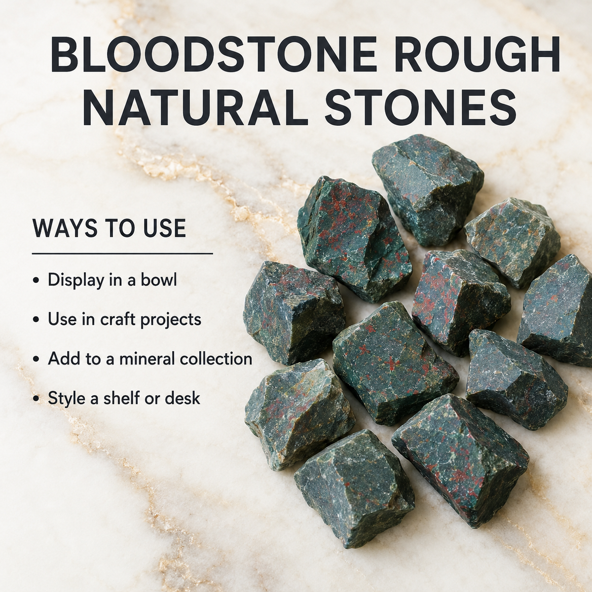 Bloodstone Rough Rocks (Grounding and Protecting)  DestGlow