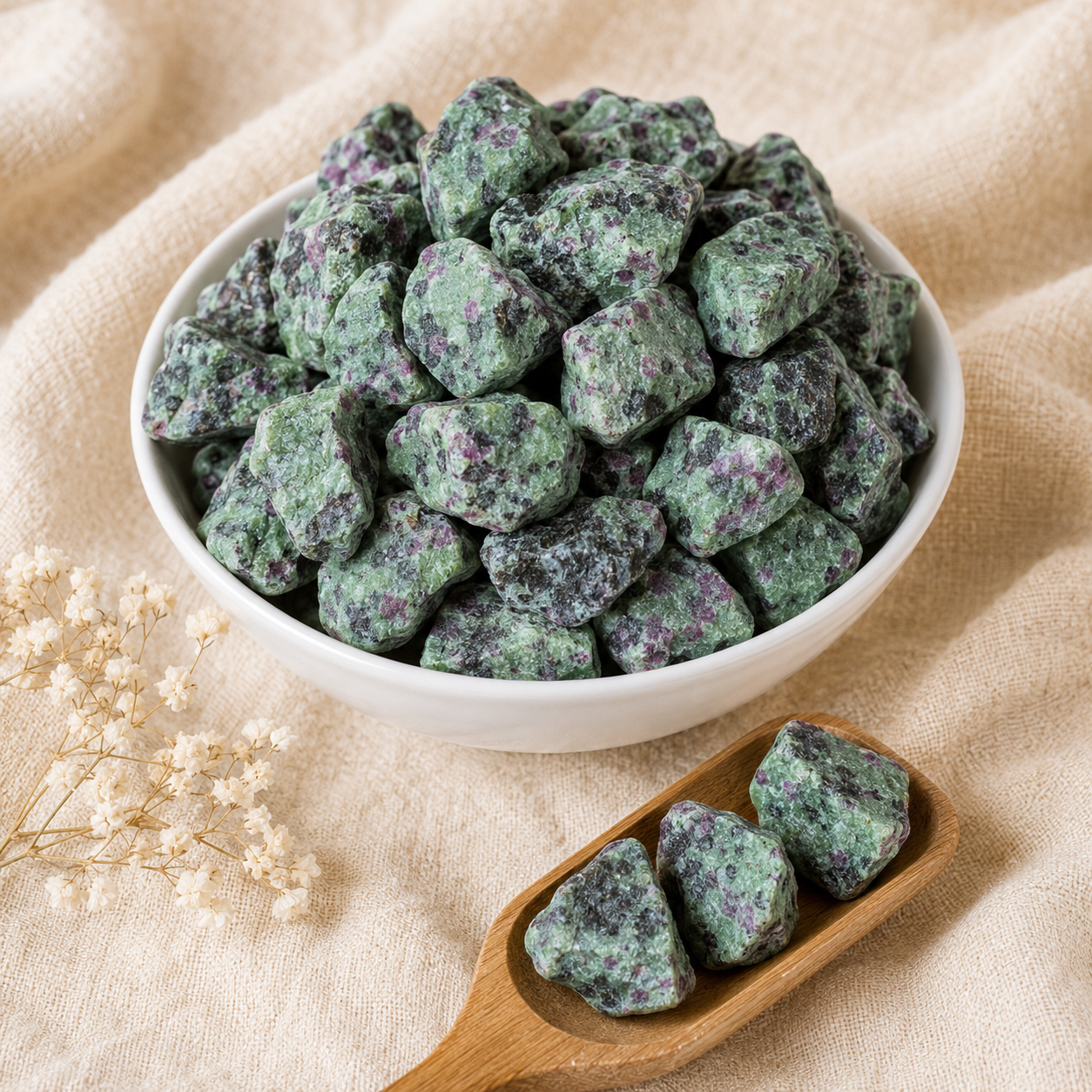 Ruby Zosite Rough Rocks (Psychic Abilities and Channeling )  DestGlow