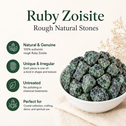 Ruby Zosite Rough Rocks (Psychic Abilities and Channeling )  DestGlow