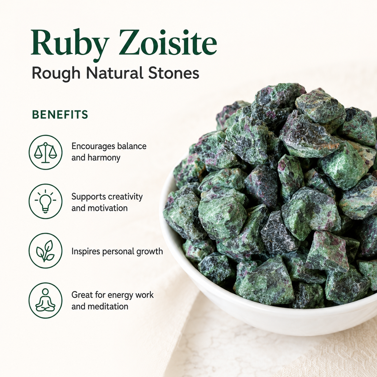 Ruby Zosite Rough Rocks (Psychic Abilities and Channeling )  DestGlow