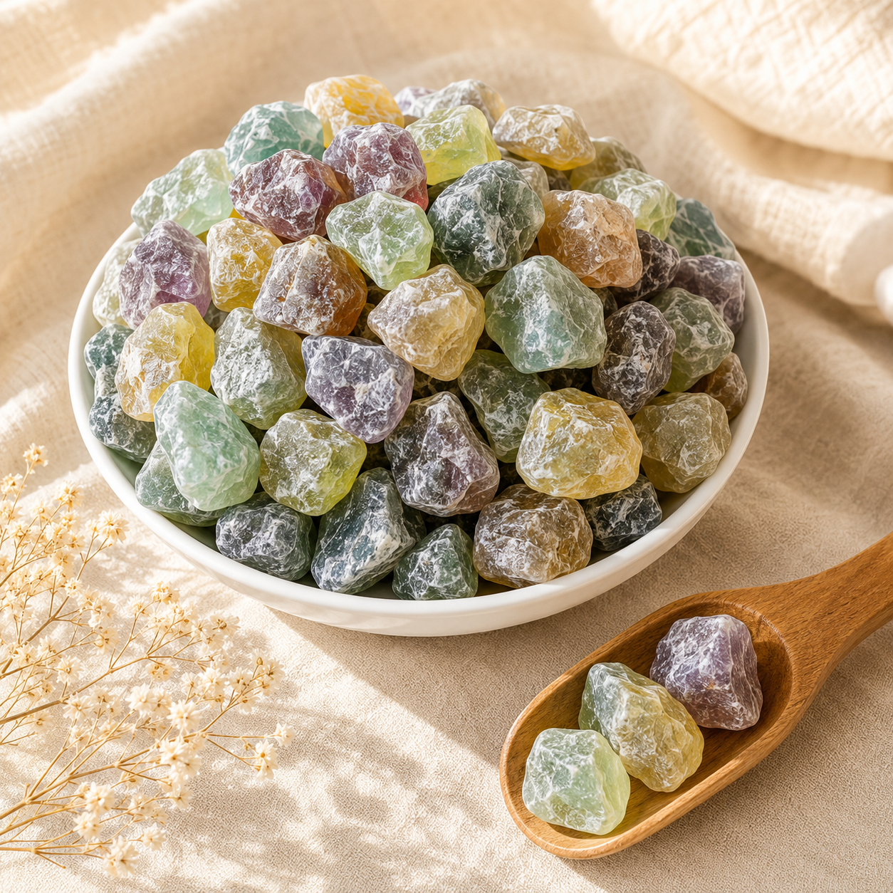 Multi Fluorite Rough Rocks (Grounding and Clarity)  DestGlow