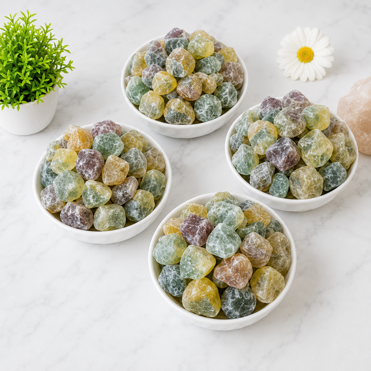 Multi Fluorite Rough Rocks (Grounding and Clarity)  DestGlow