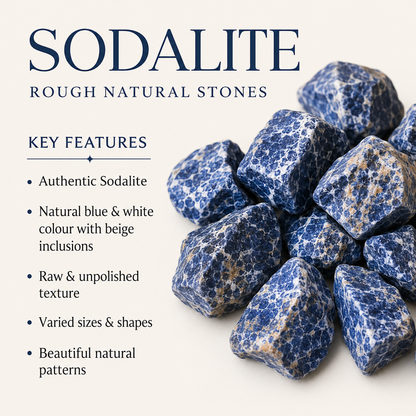 Sodalite Rough Rocks (Alignment With The Higher Self and Meditation)  DestGlow