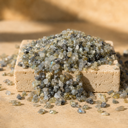Raw Labradorite Crystal Chips.