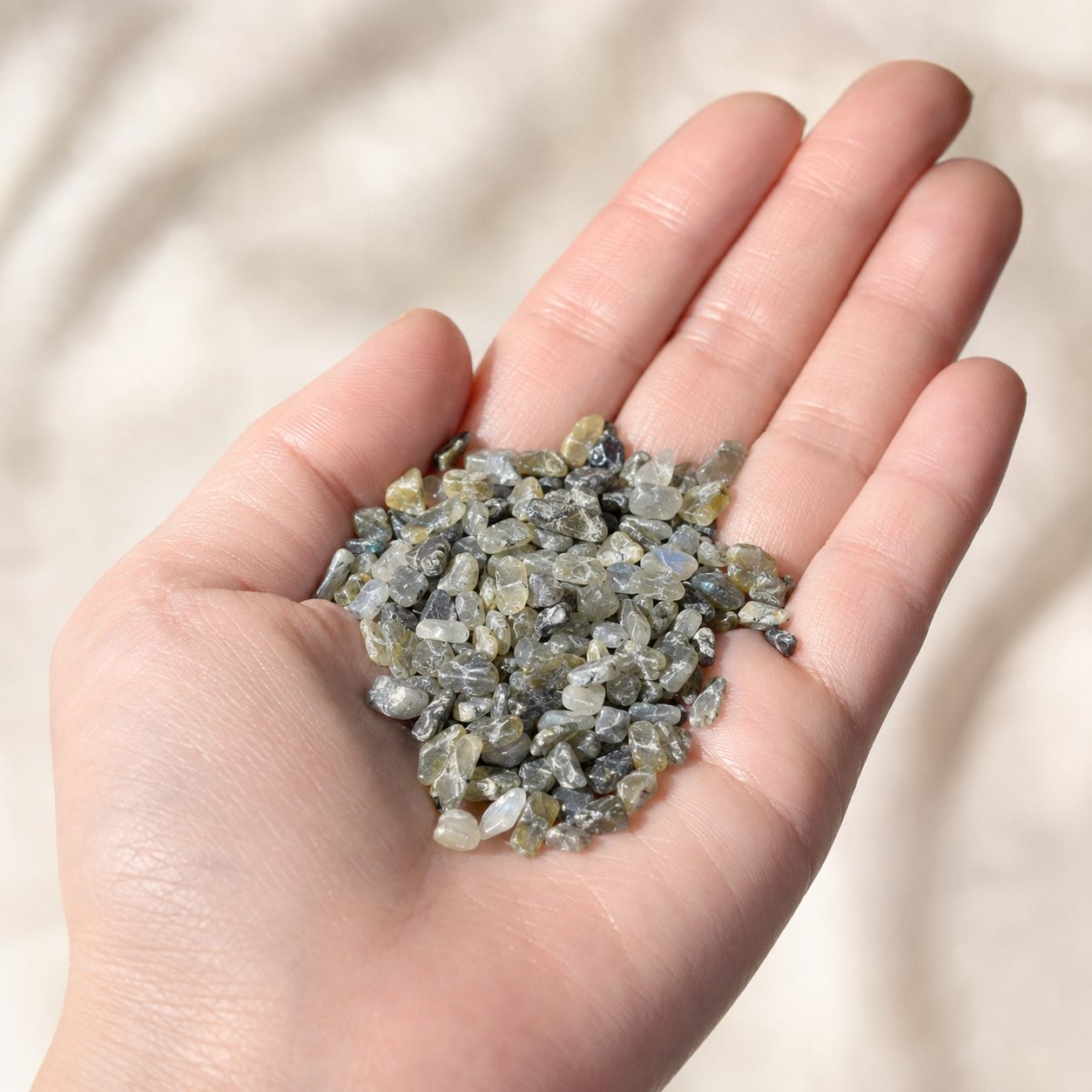 Raw Labradorite Crystal Chips.