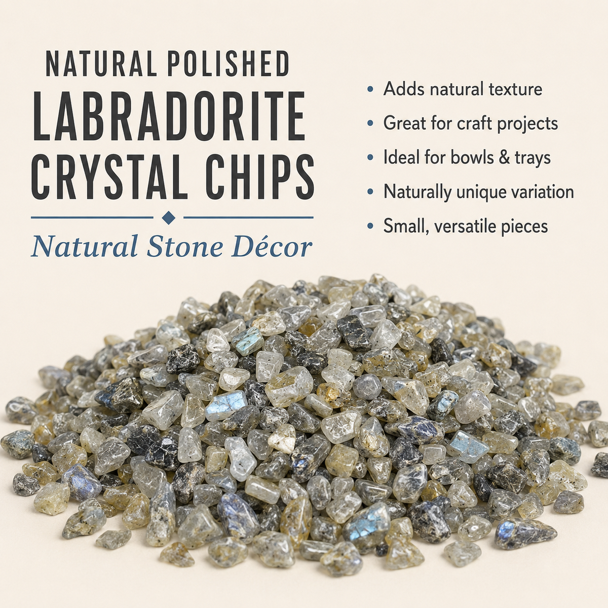 Raw Labradorite Crystal Chips.