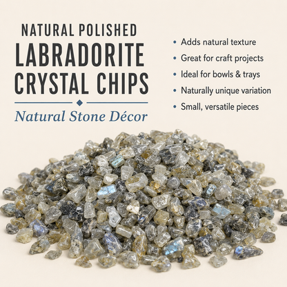 Raw Labradorite Crystal Chips.