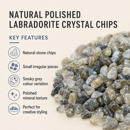 Raw Labradorite Crystal Chips.