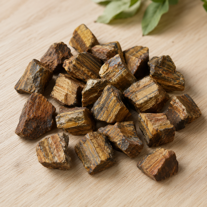 Tiger Eye Rough Rocks (Intuition and Prosperity)  DestGlow