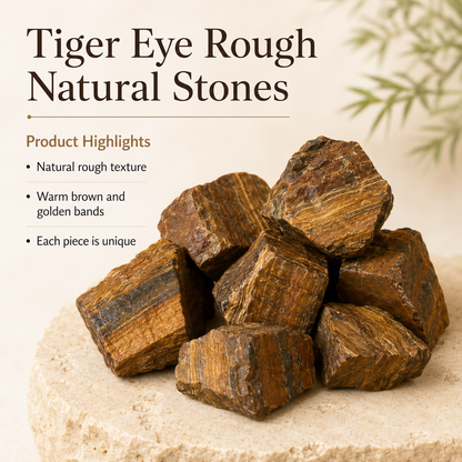 Tiger Eye Rough Rocks (Intuition and Prosperity)  DestGlow