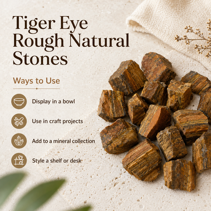 Tiger Eye Rough Rocks (Intuition and Prosperity)  DestGlow