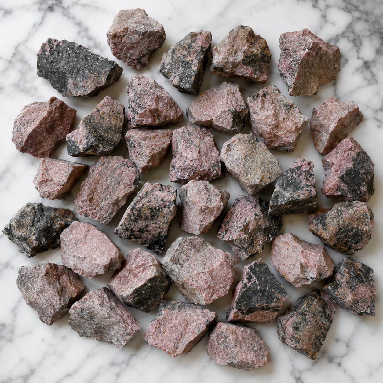 Rhodonite Rough Rocks (Empathy and Generosity)  DestGlow