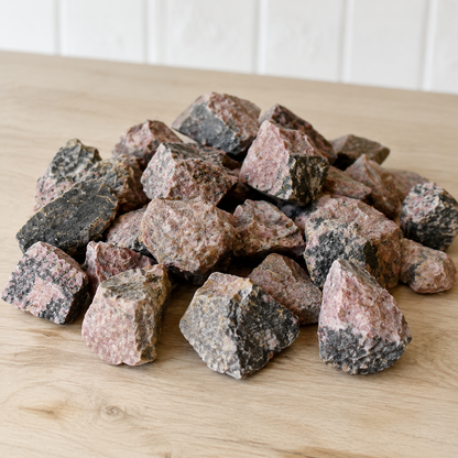 Rhodonite Rough Rocks (Empathy and Generosity)  DestGlow
