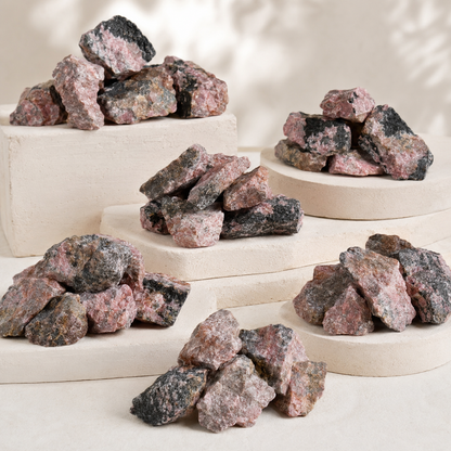 Rhodonite Rough Rocks (Empathy and Generosity)  DestGlow