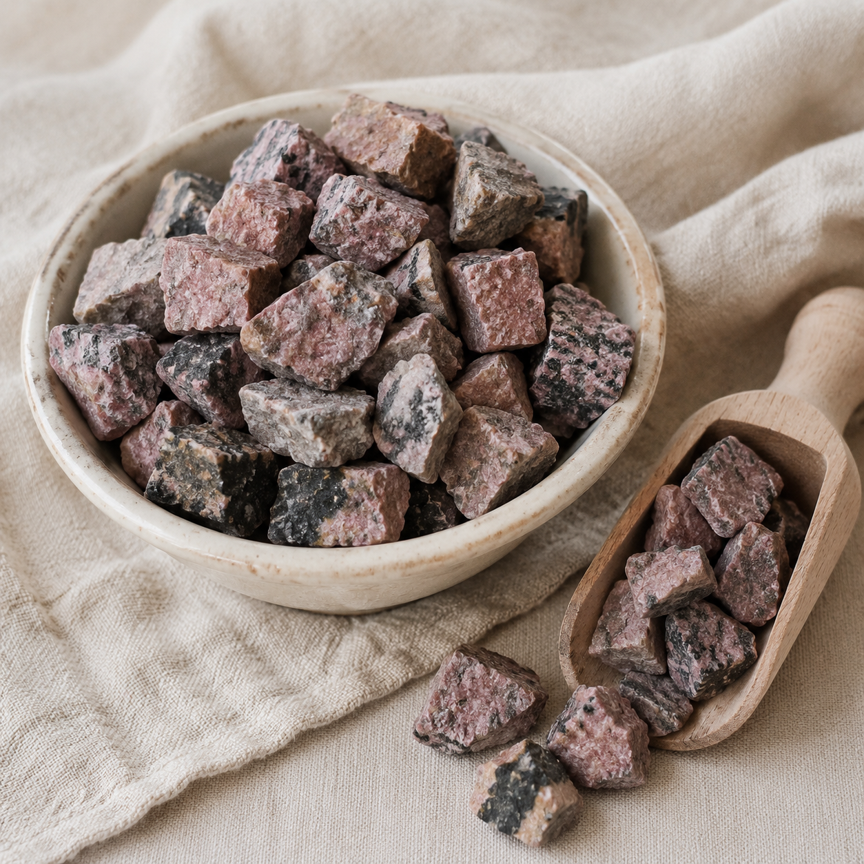 Rhodonite Rough Rocks (Empathy and Generosity)  DestGlow