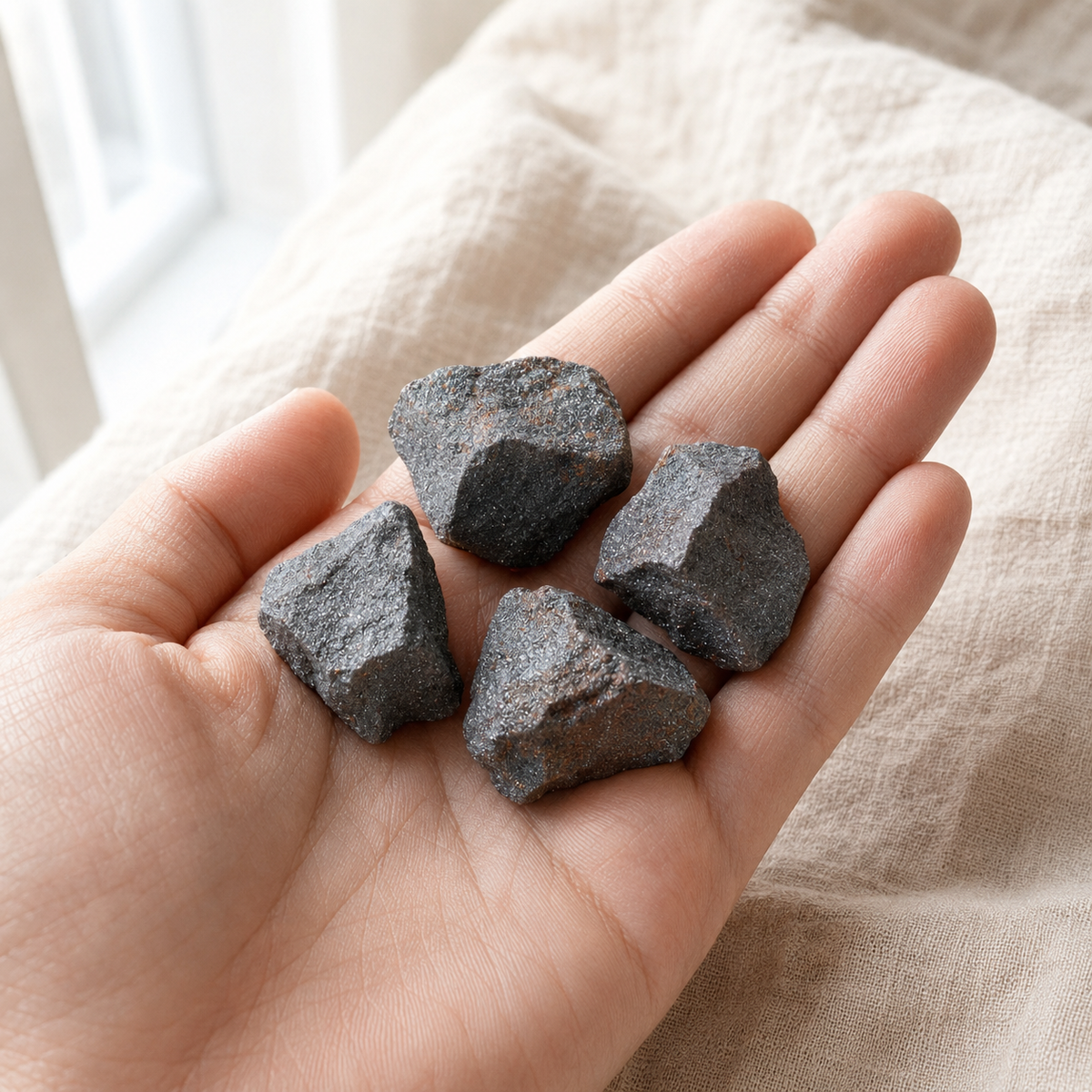 Hematite Rough Rocks (Focuses Energy and Emotions)  DestGlow