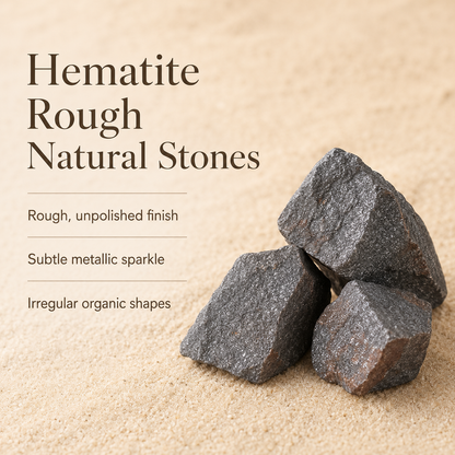 Hematite Rough Rocks (Focuses Energy and Emotions)  DestGlow