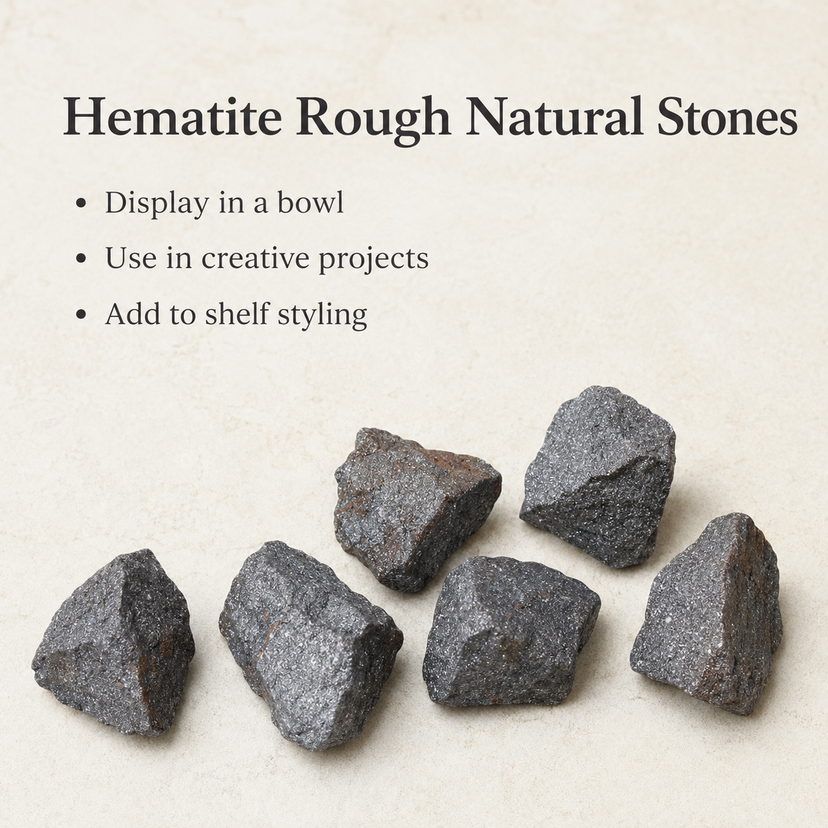 Hematite Rough Rocks (Focuses Energy and Emotions)  DestGlow