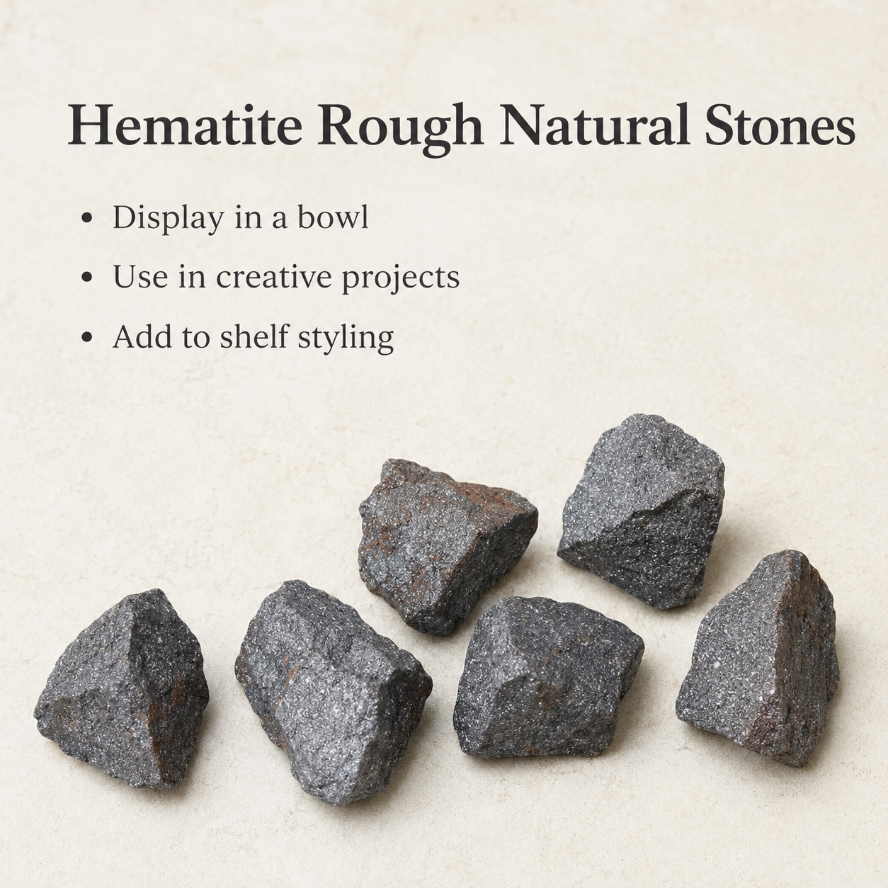 Hematite Rough Rocks (Focuses Energy and Emotions)  DestGlow