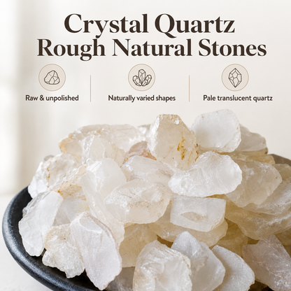 Crystal Quartz Rough Rocks (Balances Energy and Concentration)  DestGlow