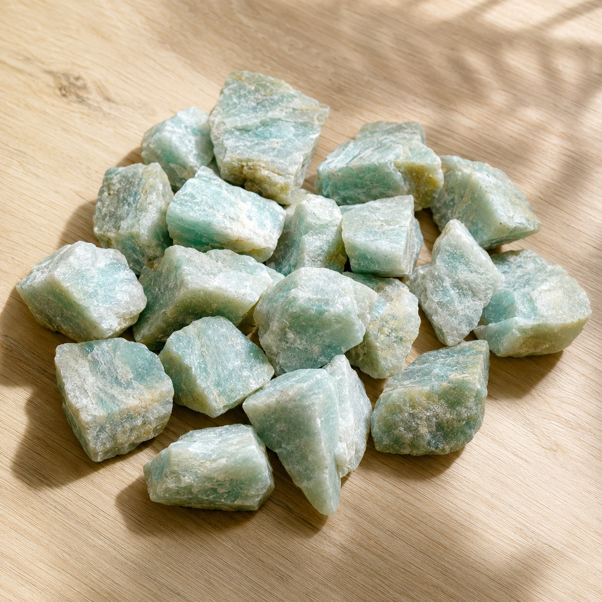 Raw Amazonite Rough Rocks (Luck  and Success)  DestGlow