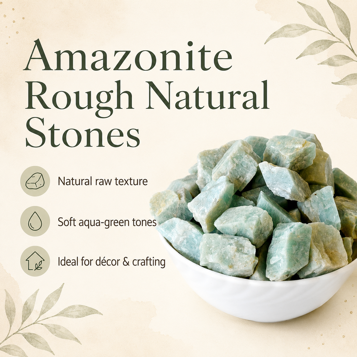 Raw Amazonite Rough Rocks (Luck  and Success)