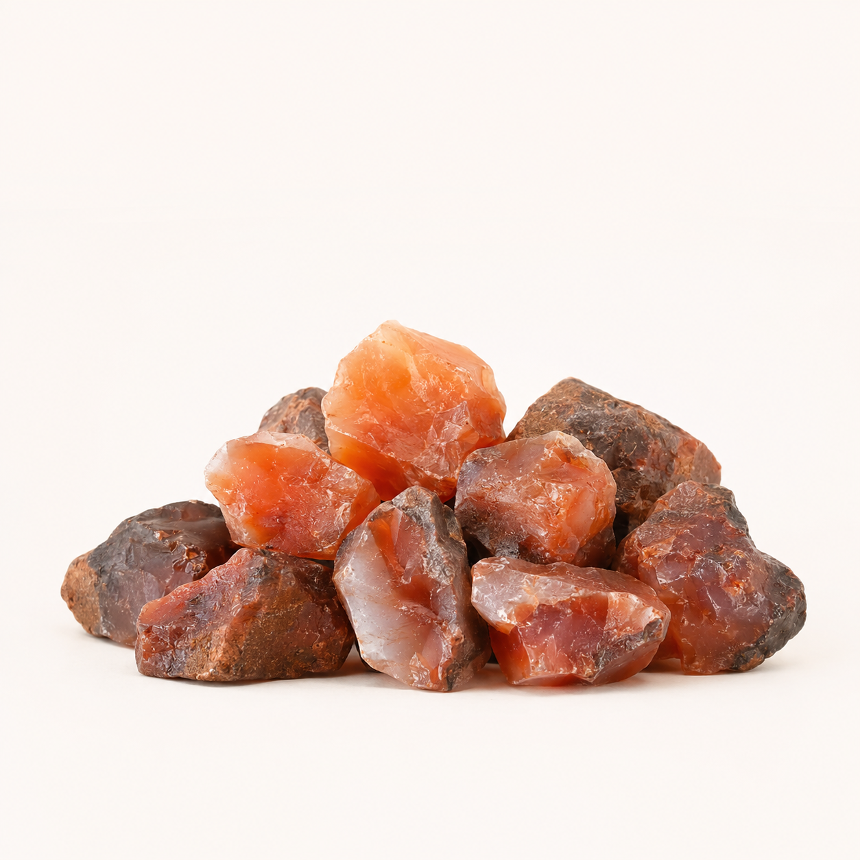 Carnelian Rough Rocks (Motivation and Stimulates Creativity)  DestGlow