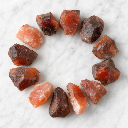 Carnelian Rough Rocks (Motivation and Stimulates Creativity)  DestGlow