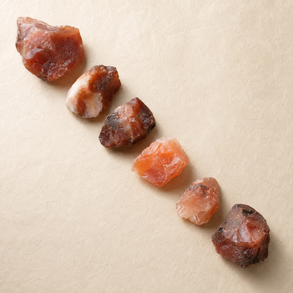 Carnelian Rough Rocks (Motivation and Stimulates Creativity)  DestGlow