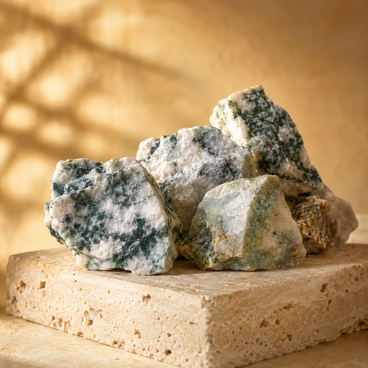 Tree Agate Rough Rocks (Trust and Self-Discipline)  DestGlow