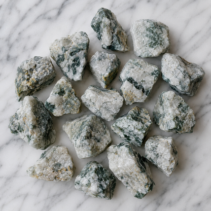Tree Agate Rough Rocks (Trust and Self-Discipline)  DestGlow
