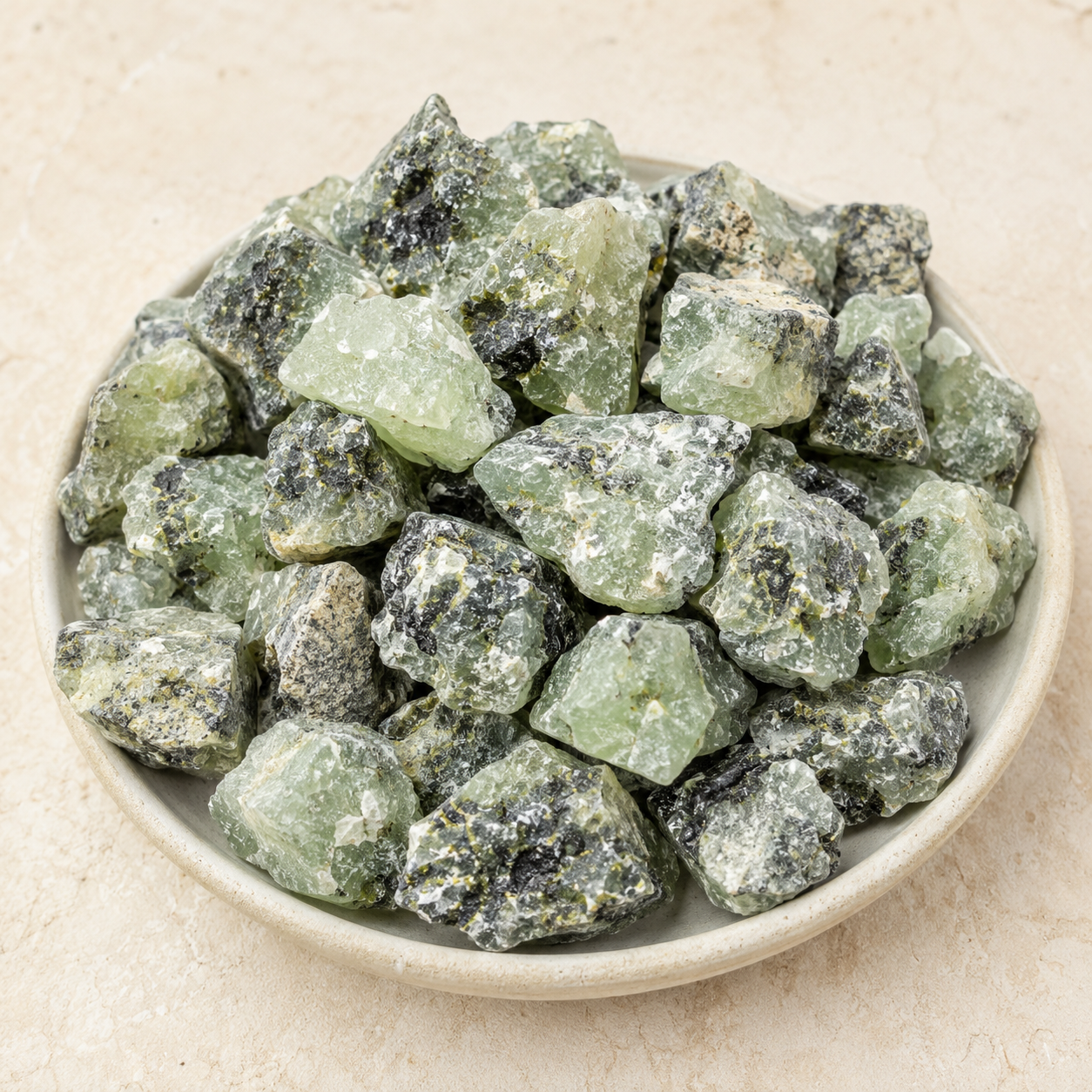 Phrenite Rough Rocks (Living in the Present am and Prosperity)  DestGlow