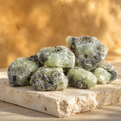 Phrenite Rough Rocks (Living in the Present am and Prosperity)  DestGlow