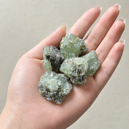 Phrenite Rough Rocks (Living in the Present am and Prosperity)  DestGlow