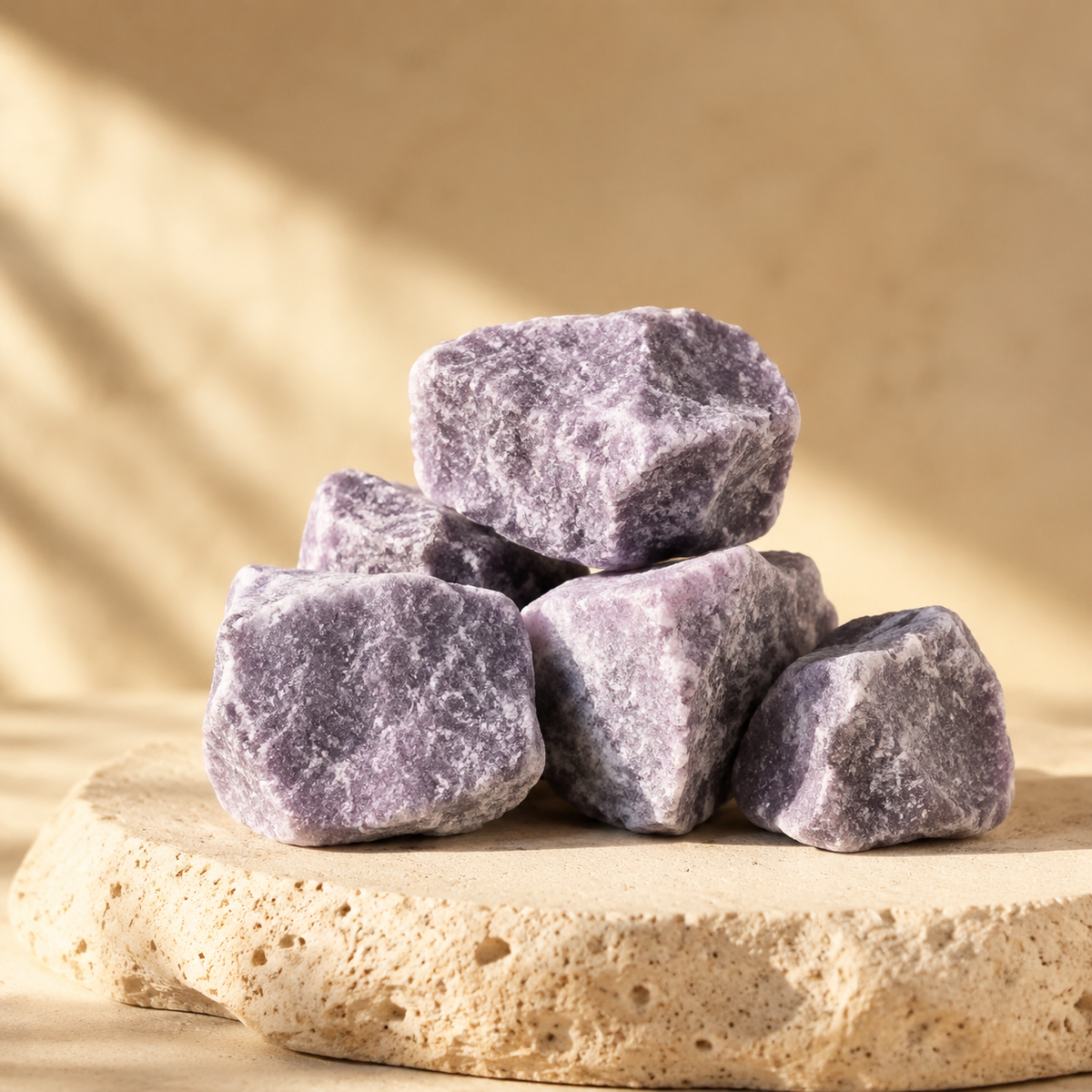 Lepidolite Rough Rocks (Emotional Balance and Inner Peace)  DestGlow