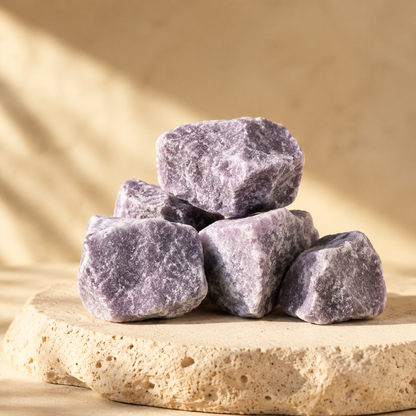 Lepidolite Rough Rocks (Emotional Balance and Inner Peace)  DestGlow