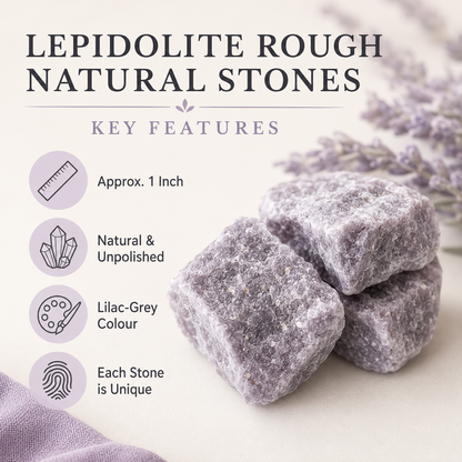 Lepidolite Rough Rocks (Emotional Balance and Inner Peace)