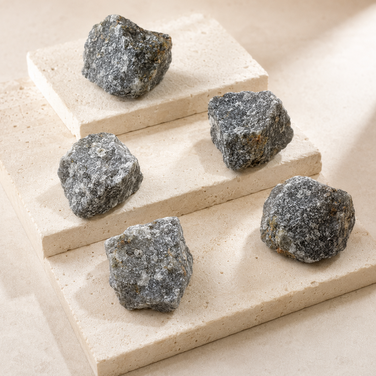 Black Rutile Rough Rocks (Promotes Strength and Growth)  DestGlow