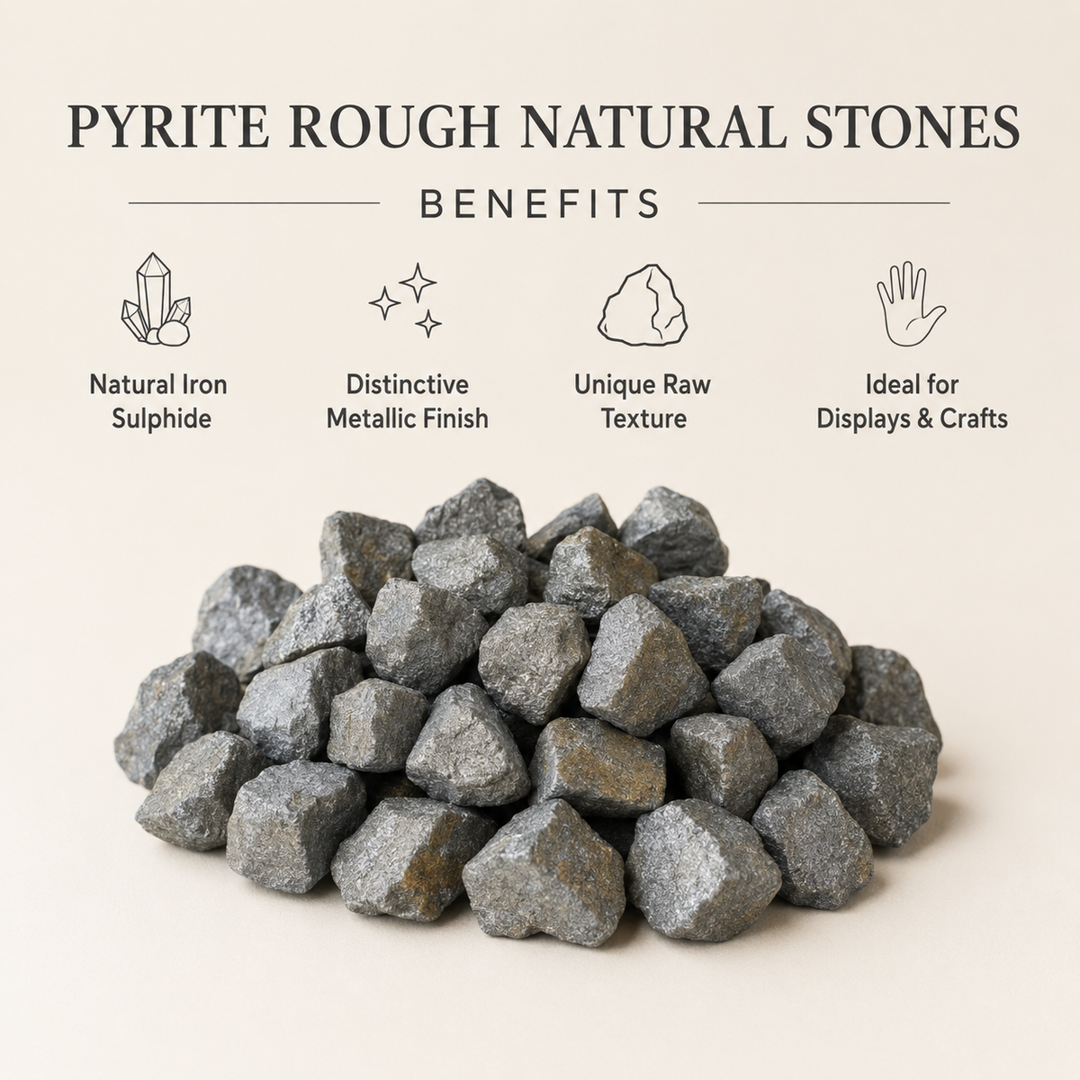 Pyrite Rough Rocks (Willpower and Confidence)