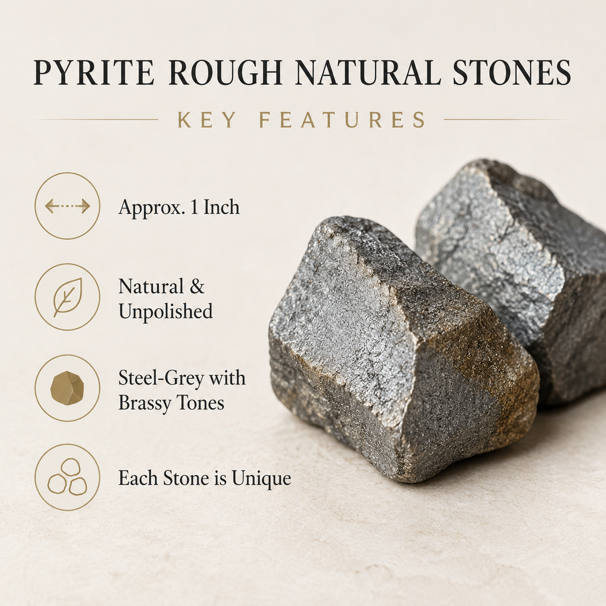 Pyrite Rough Rocks (Willpower and Confidence)